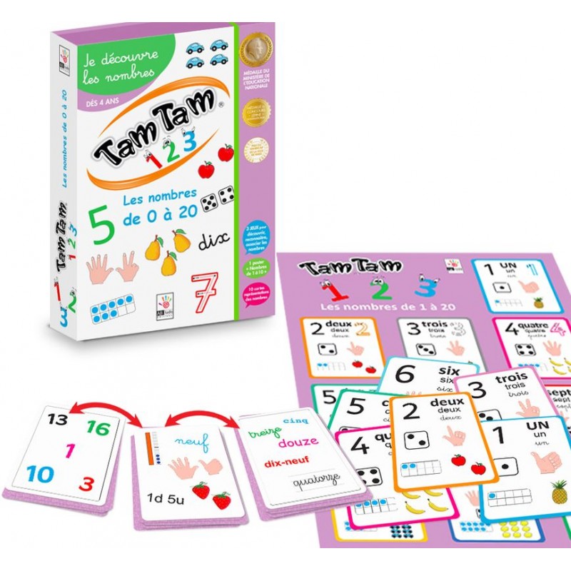 Tam Tam nombres - Je découvre les nombres - Dès 4 ans Jeux & loisirs créatifs La family shop