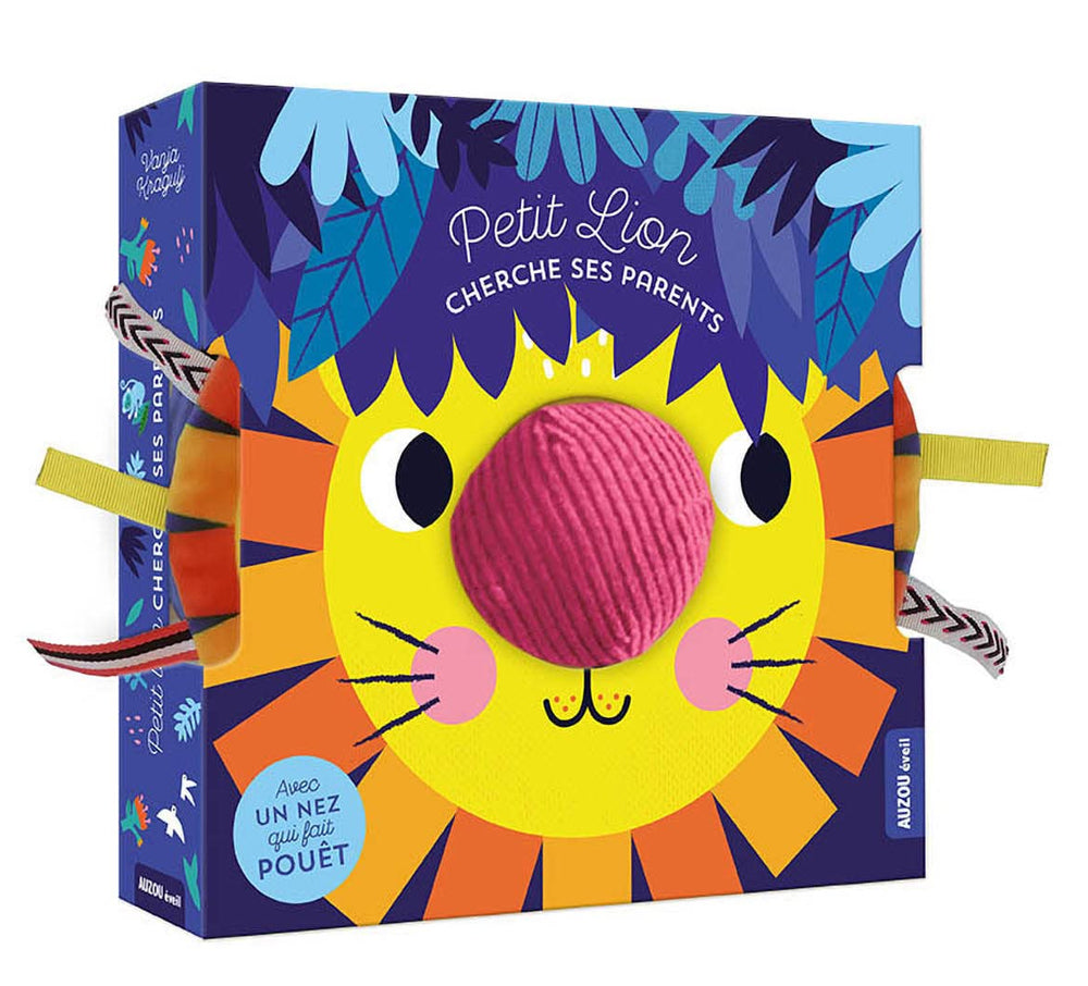 Petit Lion cherche ses parents - livre tissu et jouet d'éveil sonore Livres La family shop