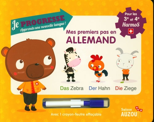 3ème et 4ème Harmos - Livre-ardoise: mes premiers pas en allemand Appuis scolaires La family shop