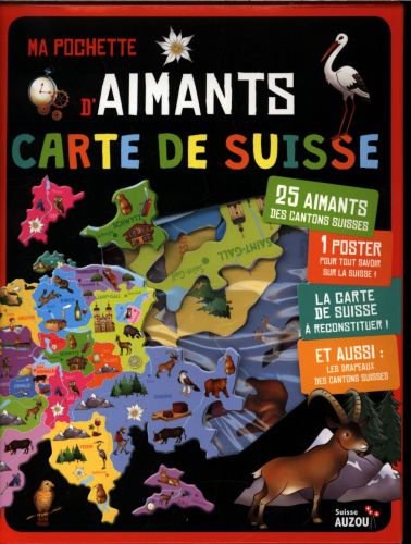 Ma pochette d'aimants: Carte de Suisse Jeux & loisirs créatifs Auzou - OLF