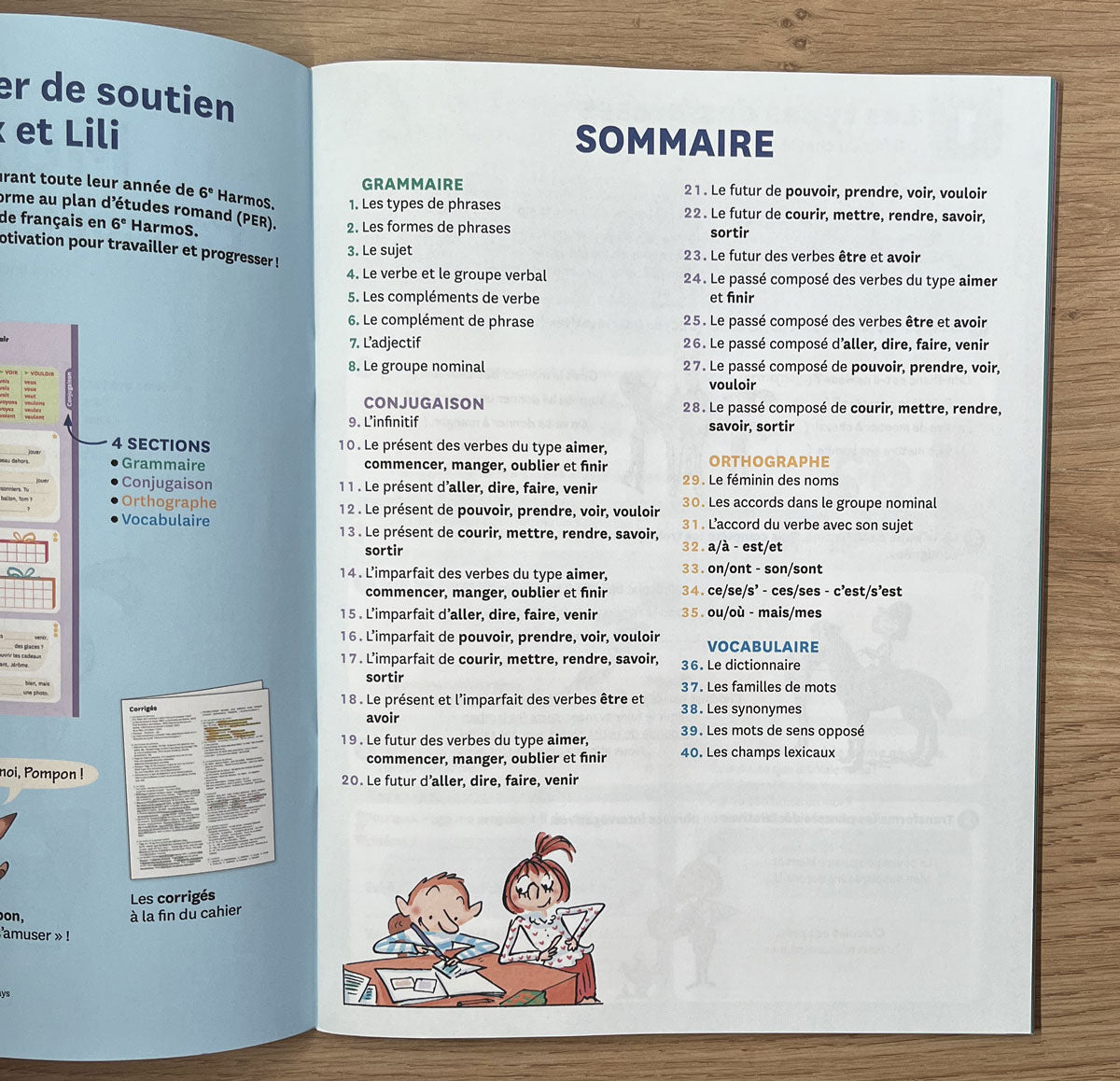 6ème Harmos - Max et Lili t'accompagnent à l'école - Français Appuis scolaires La family shop