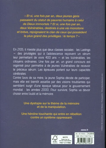 2105, Mémoire interdite - Livre ado Livres La family shop