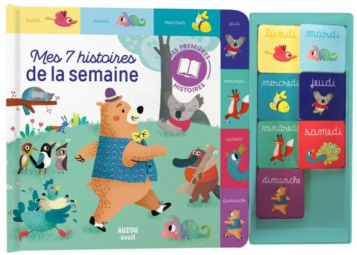 Coffret: Mes sept histoires de la semaine, coffret Memory en bois Jeux & loisirs créatifs La family shop