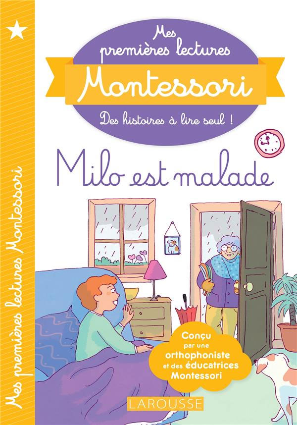 Milo est malade - Mes premières lectures Montessori - Lettres en lié (cursive) - N1 Montessori & Steiner La family shop