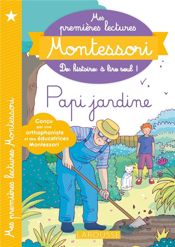 Papi jardine - Mes premières lectures Montessori - Lettres en lié (cursive) - N1 Montessori & Steiner La family shop