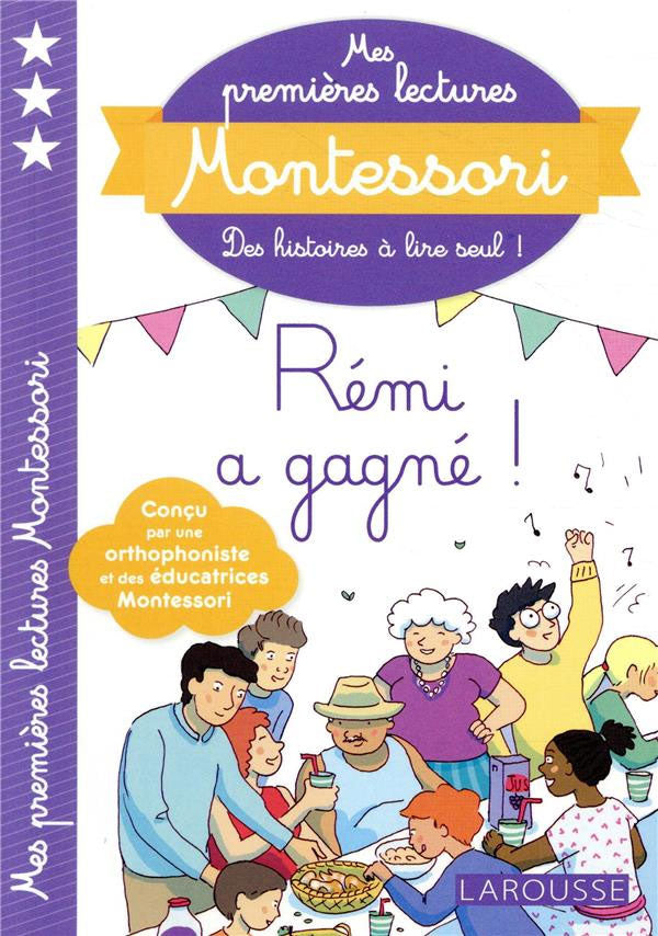 Rémi a gagné - Mes premières lectures Montessori - Lettres en lié (cursive) - N3 Montessori & Steiner La family shop