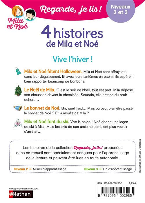 Vive l’hiver! 4 histoires de Mila et Noé pour apprendre à lire Livres La family shop
