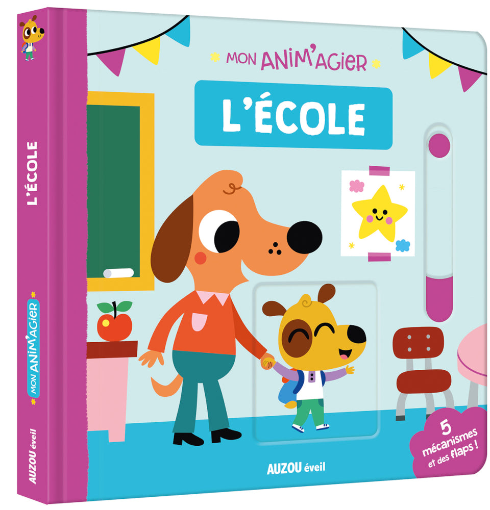 Mon anim'agier : L'école - Dès 18 mois Livres La family shop