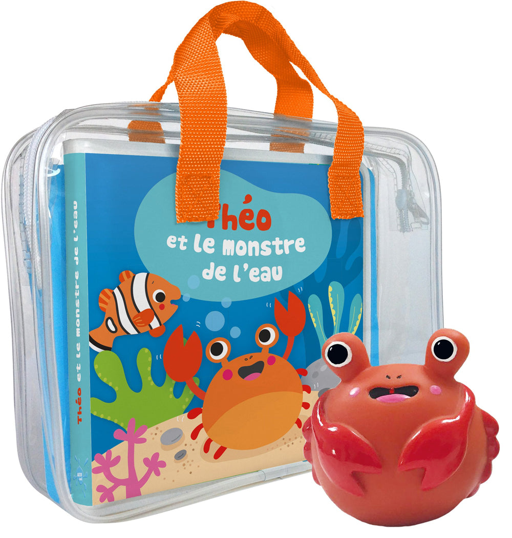 Livre de bain: Théo et le monstre de l'eau - livre-bain avec un jouet Jeux & loisirs créatifs La family shop