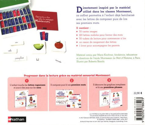 Mon coffret de lecture Montessori - 1P - 2P et 3P Montessori & Steiner La family shop