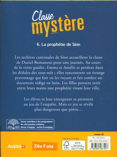 Classe Mystère T6 - La prophétie de Sion - Dès 9 ans Livres La Family Shop