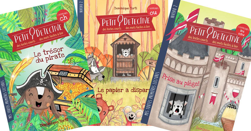Pack de lectures faciles - Niveau 2 - Petit Détective - 2p et 3P Livres La family shop