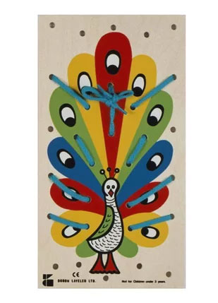 Jeu en bois dès 24 mois - Laçage du Paon Jeux & loisirs créatifs La Family Shop