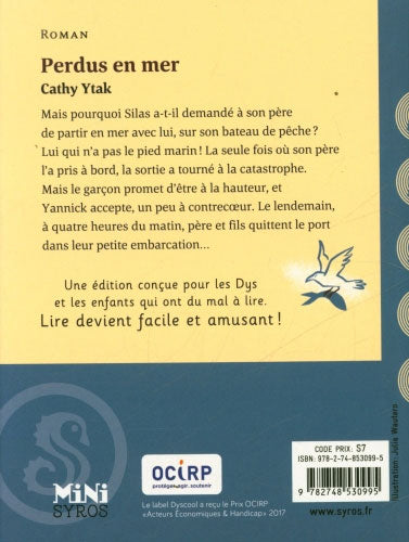 Perdus en mer - Livre avec lecture facilitée Dyslexie et concentration La family shop