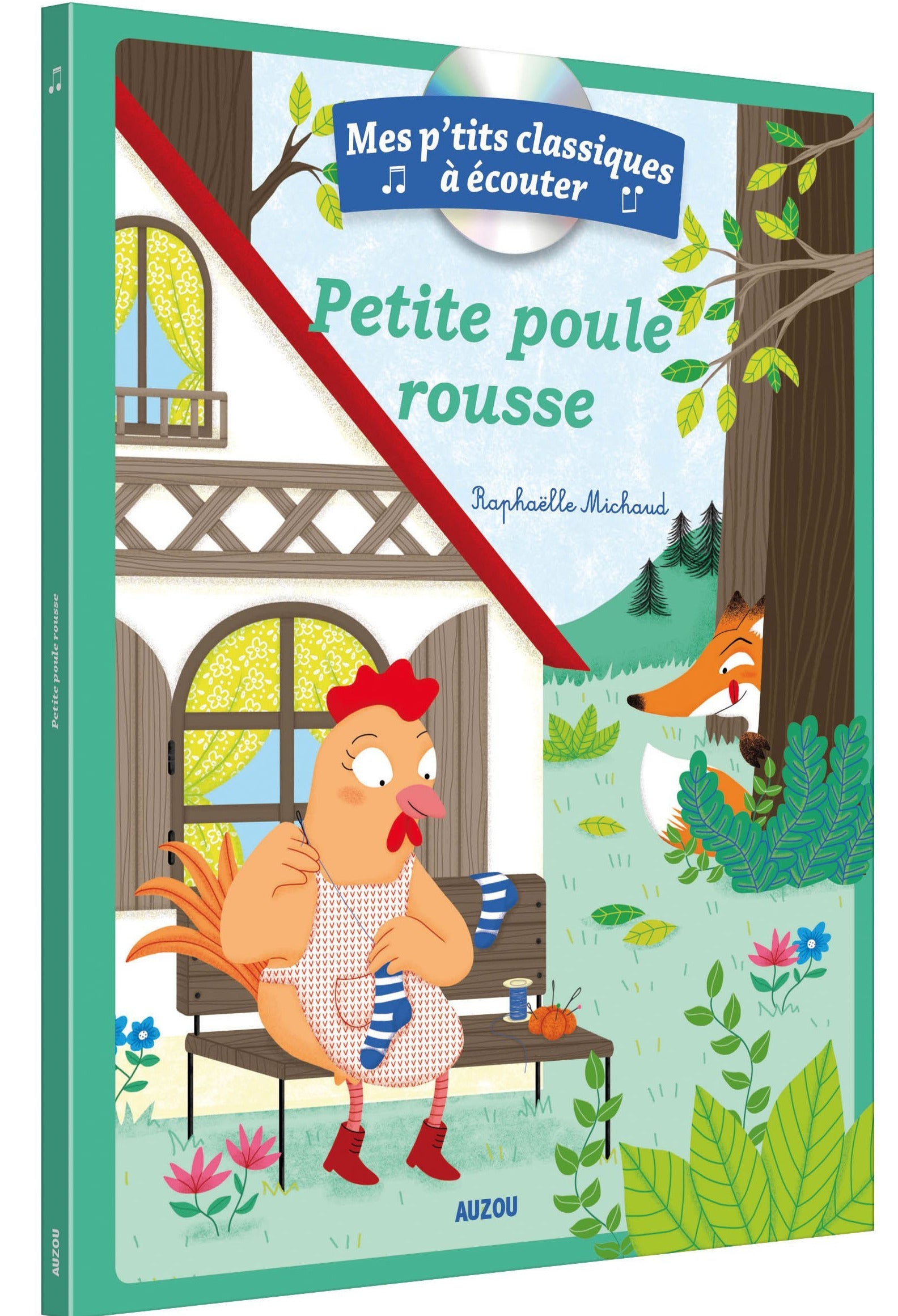 La petite poule rousse, conte pour enfant avec CD Livres Auzou - OLF