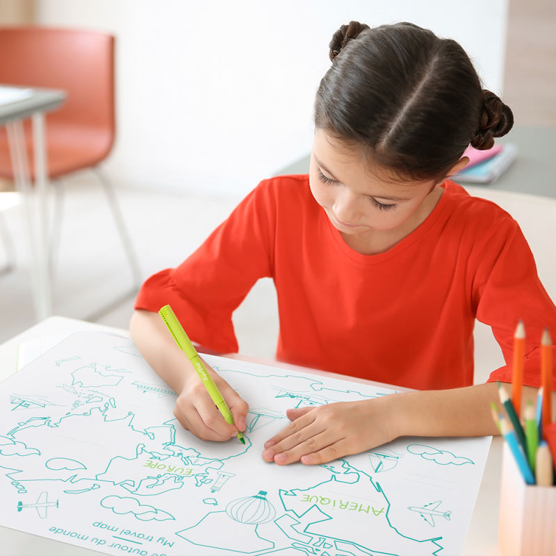 Coloriage en silicone- Planisphère à remplir - Dès 6 ans Jeux & loisirs créatifs Happy clown