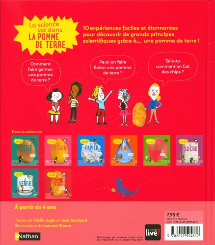 La science est dans la pomme de terre - Expérience scientifique enfant dès 4 ans Livres La family shop