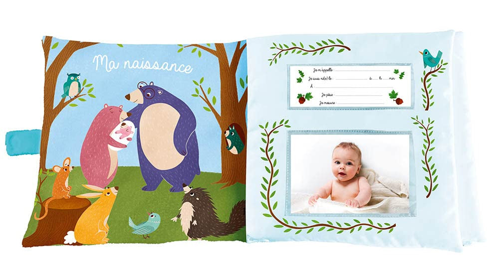 Mon premier album photos tout doux - livre tissu Livres La family shop