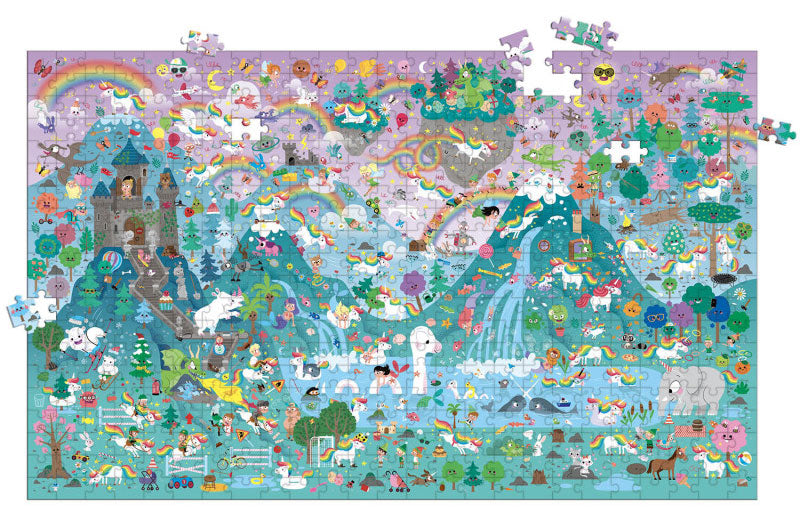 Puzzle Cherche et trouve géant- Licornes - 500 pièces Jeux & loisirs créatifs La family shop