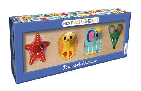 Puzzle à encastrer formes et animaux - En bois Jeux & loisirs créatifs La family shop