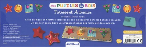 Puzzle à encastrer formes et animaux - En bois Jeux & loisirs créatifs La family shop
