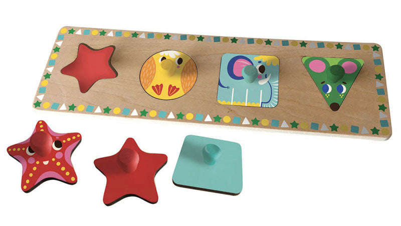 Puzzle à encastrer formes et animaux - En bois Jeux & loisirs créatifs La family shop