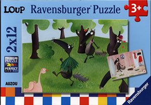 Puzzle Loup qui voulait changer de couleur - 2x12 pièces Jeux & loisirs créatifs OLF