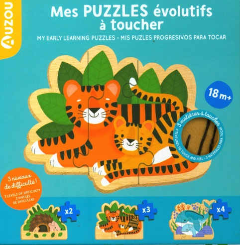 Mes puzzles évolutifs à toucher - Puzzle Bébés animaux - Dès 18 mois Jeux & loisirs créatifs La family shop
