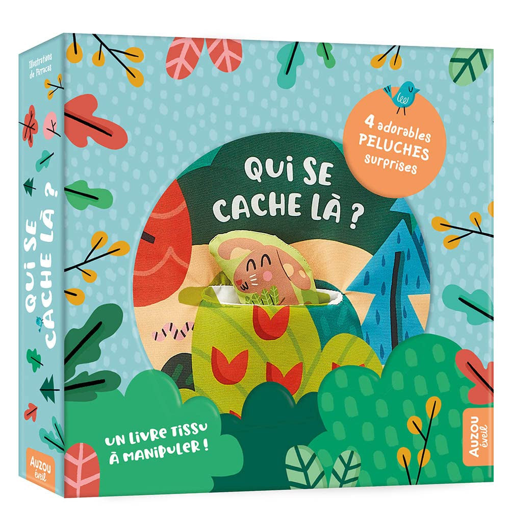 Qui se cache là ? Livre tissu à fouiller Livres La family shop