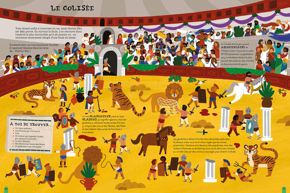 Cherche Tom dans les couloirs du temps - Rome Antique Livres La family shop