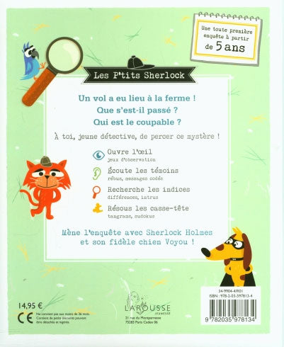 Les Ptits Sherlock : ma toute première enquête - volume 1 Cahiers de jeux La family shop