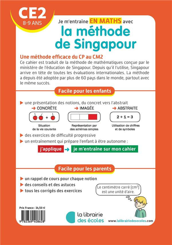 Maths. Exercices avec méthode de Singapour - 8-9 ans / 5ème harmos Montessori & Steiner servidis