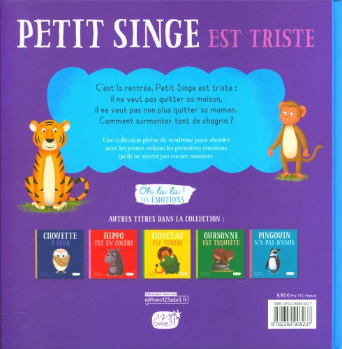 Singe est triste - album sur la tristesse dès 3 ans Livres La family shop
