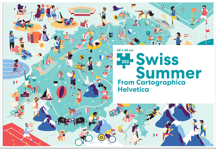 SwissSummer - Puzzle Suisse en été - 252 pièces - Dès 7 ans Jeux & loisirs créatifs La Family Shop