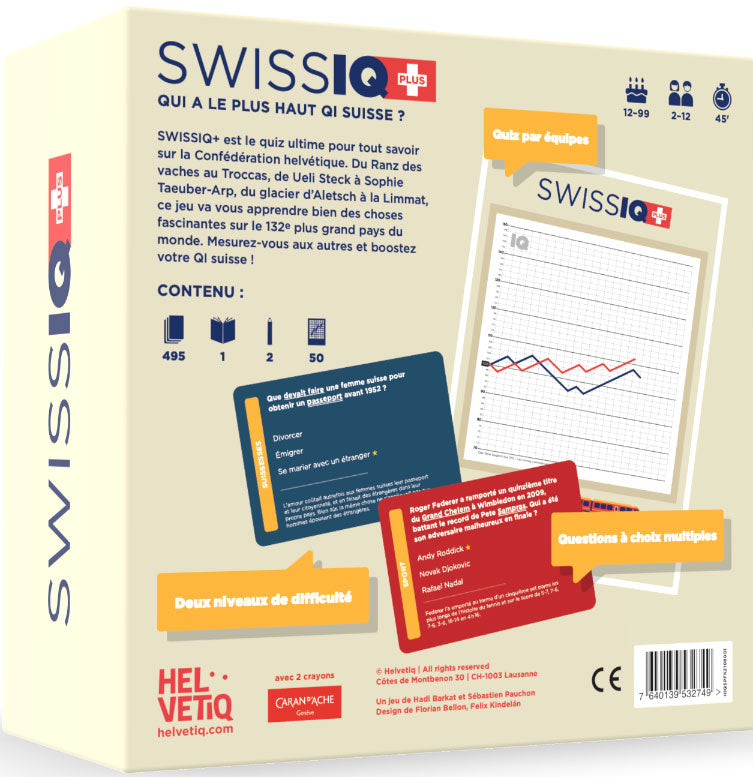 SwissIQ+ - Quiz sur la Suisse Jeux & loisirs créatifs La family shop
