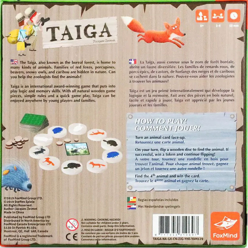 Taiga - jeu de plateau Jeux & loisirs créatifs Servidis