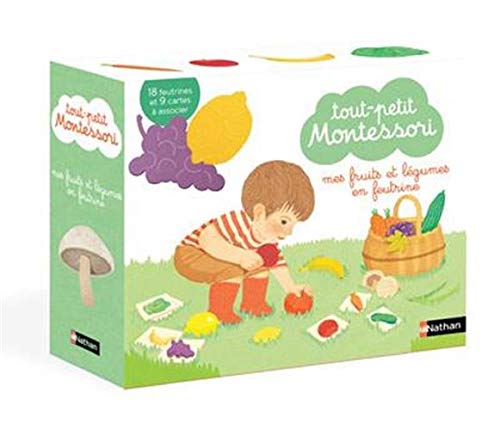 Tout-petit Montessori : mes fruits et légumes en feutrine: coffret dès 15 mois Montessori & Steiner La Family Shop