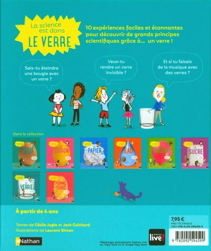 La Science est dans le verre - Expériences scientifiques enfant dès 4 ans Livres La family shop