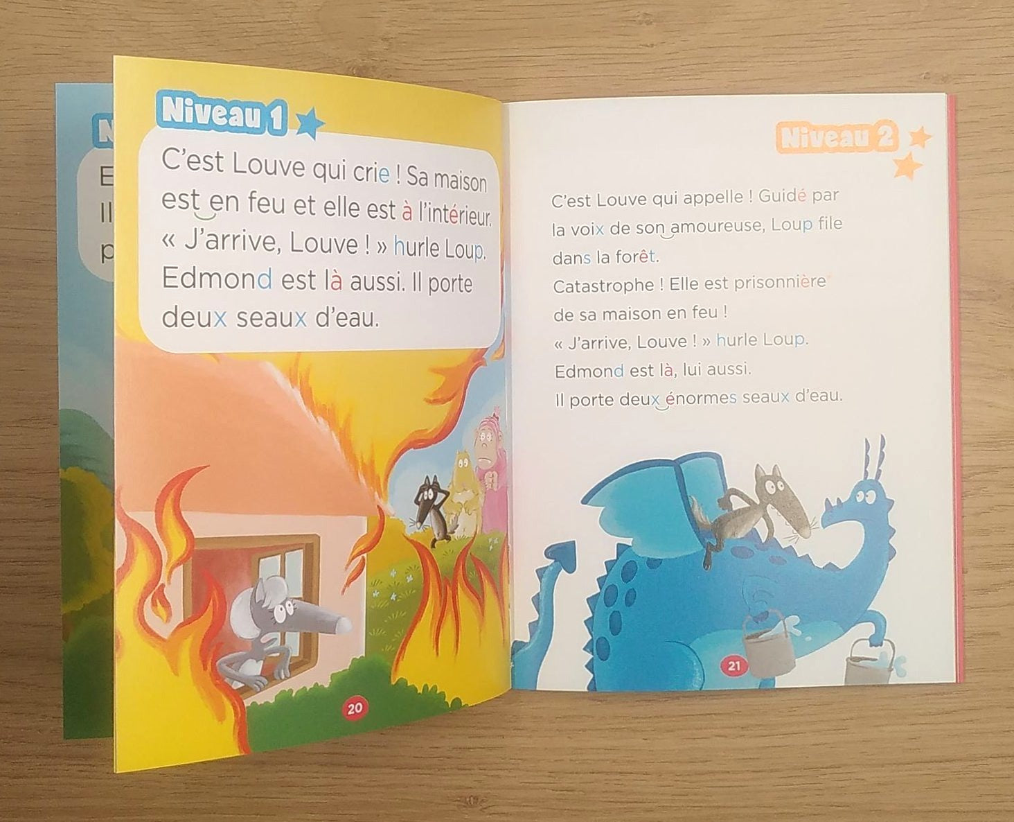 Loup en 3ème harmos N1 : Edmond le dragon et l'incendie Livres La family shop