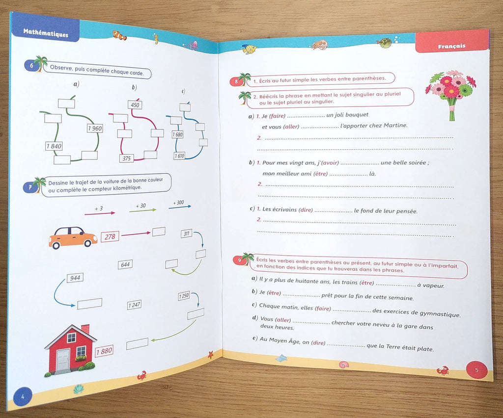 5ème Harmos - Cahier de vacances Mathématiques, français, allemand