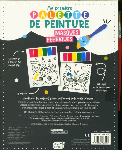 Ma première palette de peinture - Masques féeriques Cahiers de jeux OLF
