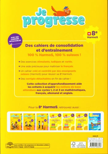 8ème HarmoS - Je progresse en français - Grammaire et orthographe Appuis scolaires La family shop   