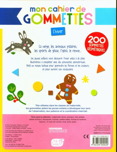 Mon cahier de gommettes - Hiver Cahiers de jeux OLF