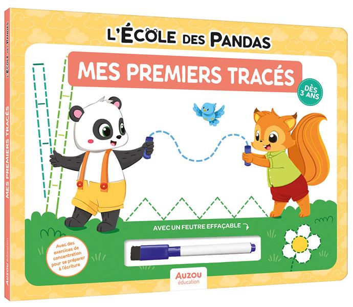 L'école des Pandas : Mes Premiers Tracés : Livre-ardoise Cahiers de jeux La family shop   