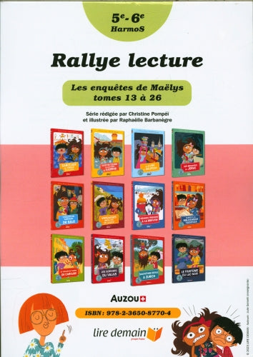 Rallye Lecture : Les Enquêtes De Maëlys. Tomes 13 À 26 : 5e-6e Harmos Livres OLF   