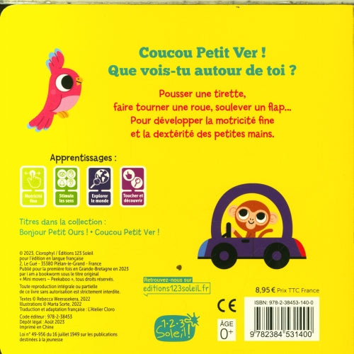 Pousser -Tourner - Soulever - Coucou petit ver ! Livres OLF