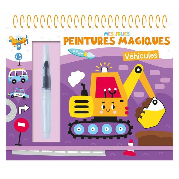 Mes jolies peintures magiques - Véhicules Cahiers de jeux OLF