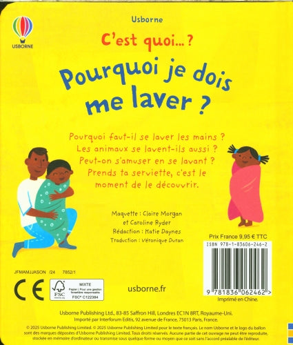 Pourquoi je dois me laver ? Livres OLF