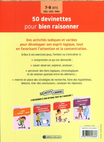 Cahier de jeux : 50 devinettes pour apprendre à raisonner - 6 à 9 ans - 3-5P Cahiers de jeux OLF