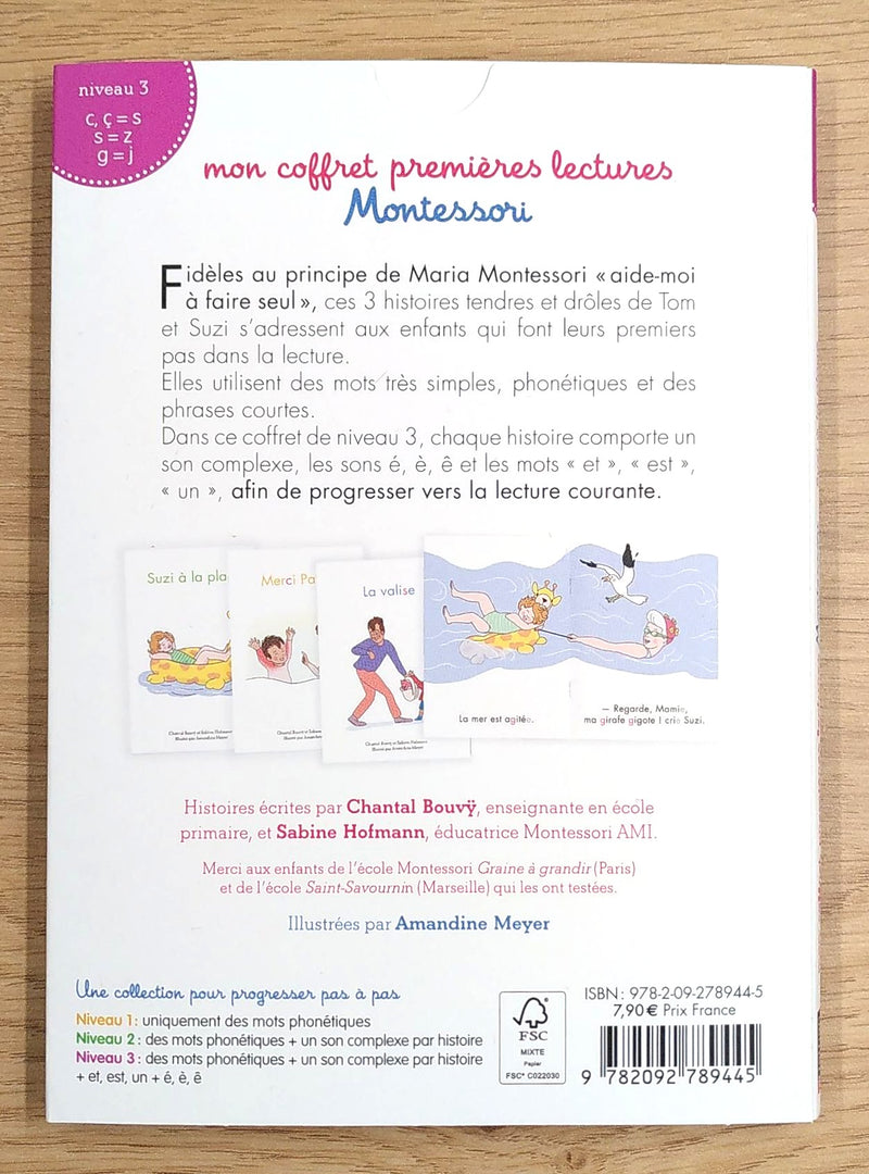 Mon coffret premières lectures Montessori N3: Suzi à la plage Montessori & Steiner La family shop   